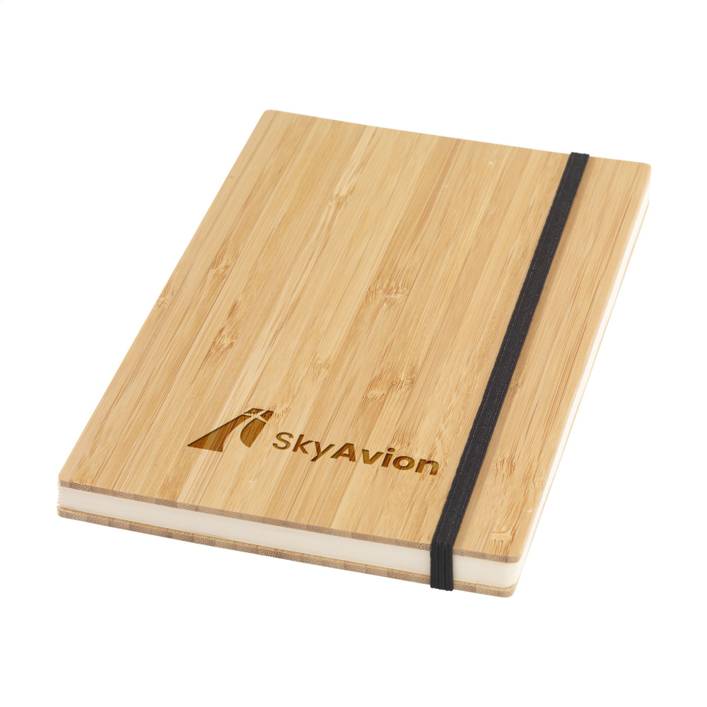 Logotrade mainostuote tuotekuva: Bamboo Journal Naked Spine Paper Notebook A5