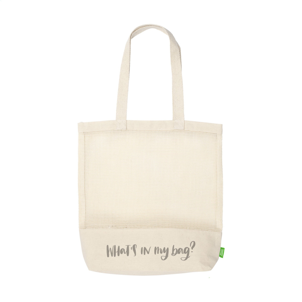 Logo trade mainoslahjat tuotekuva: Natura Organic Mesh Shopper (180 g/m²) ostoskassi