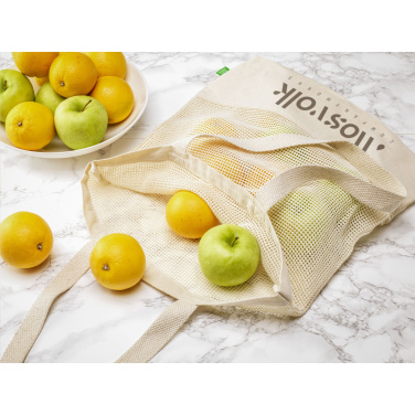 Logotrade liikelahjat mainoslahjat tuotekuva: Natura Organic Mesh Shopper (180 g/m²) ostoskassi