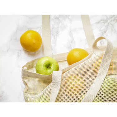 Logotrade mainoslahja tuotekuva: Natura Organic Mesh Shopper (180 g/m²) ostoskassi