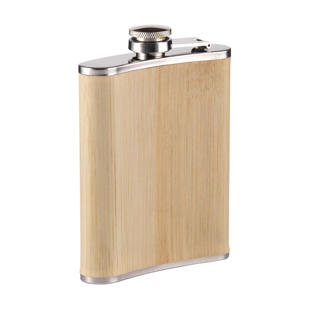 Logotrade mainoslahjat ja liikelahjat tuotekuva: Hipflask Bamboo 200 ml juomapullo