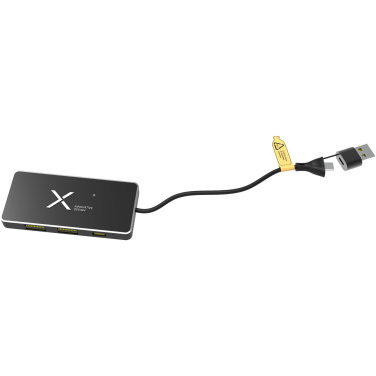 Logotrade mainoslahja ja liikelahja kuva: SCX.design H20 8-in-1-USB-hubi kahdella tulolla ja 6 portilla