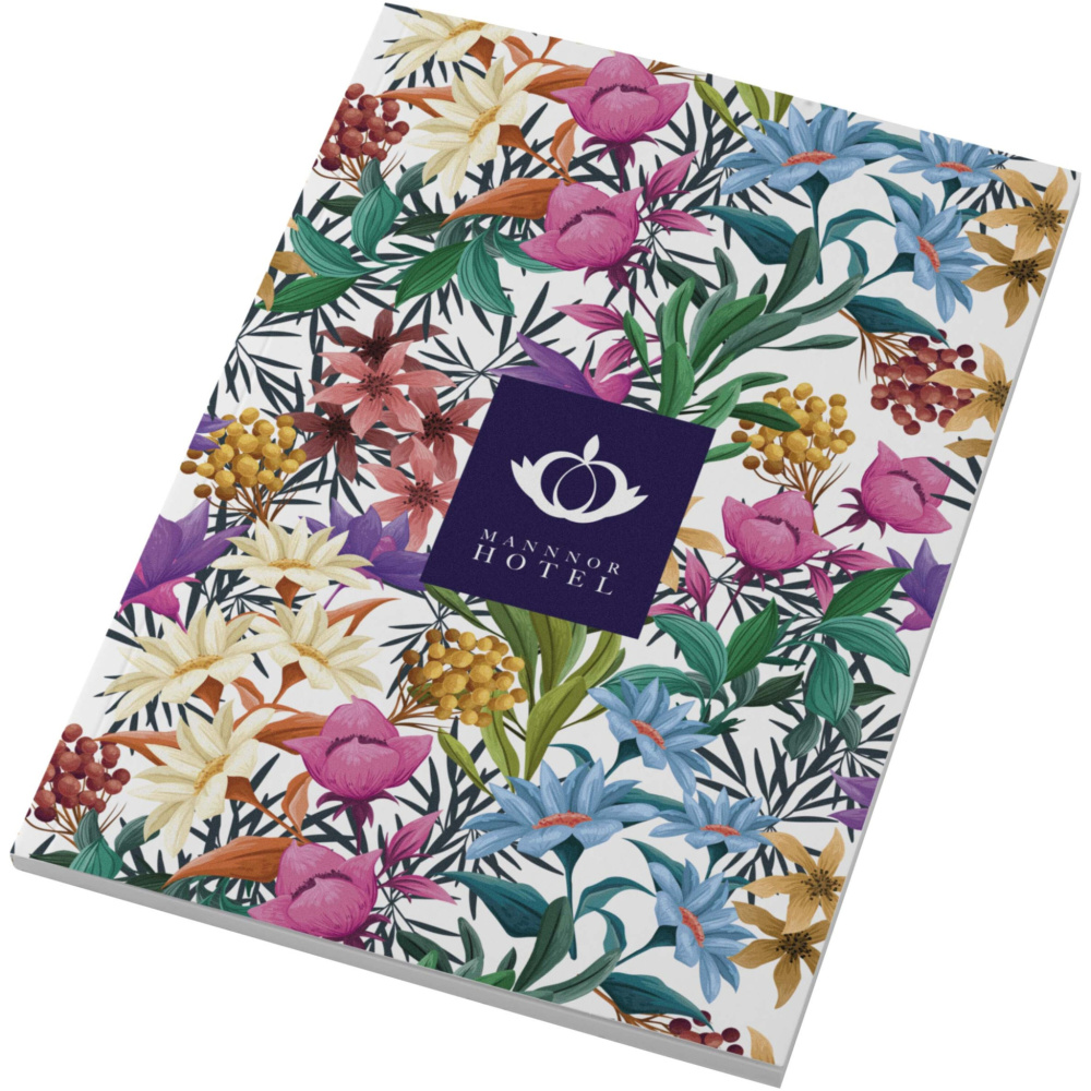 Logotrade mainoslahja tuotekuva: Novella Austen pehmeäkantinen A5-muistivihko, 50 arkkia