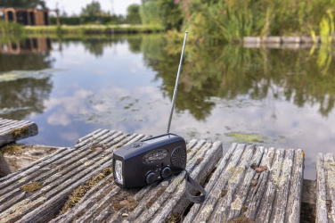 Logo trade liikelahja kuva: RescueWave hätätilaradio, valmistettu RCS-kierrätysmuovista.