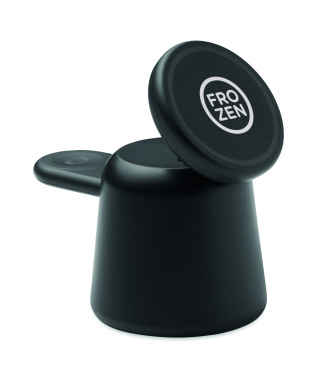 Logo trade liikelahja mainoslahja tuotekuva: 3 in 1 langaton laturi 15W