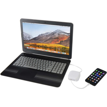 Logo trade mainoslahja kuva: Gloas 5-in-1-kierrätysmuovinen, sisäänvedettävä datasynkronointi- ja 100 W:n pikalatauskaapeli älypuhelimen työkalusarjalla