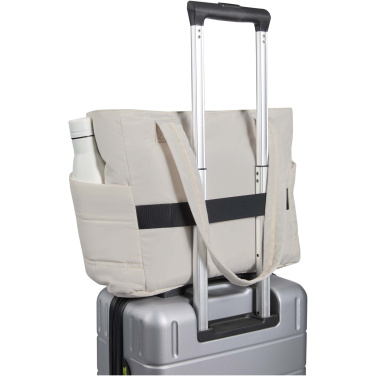 Logo trade mainostuote kuva: Puffer 15,6 tuuman GRS-kierrätetystä materiaalista valmistettu kannettavan tietokoneen laukku, 18 l 