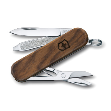 Logo trade mainostuote kuva: VICTORINOX-taskuveitsi Classic SD Wood, 5 toimintoa