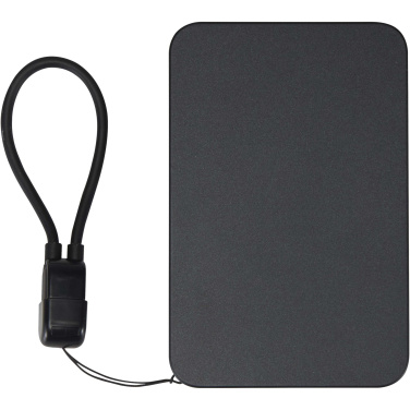 Logo trade mainostuotet tuotekuva: SMART 5000 mAh magneettinen kaulanauhavaravirta kierrätysmuovista