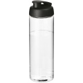 H2O Active® Vibe 850 ml sportinis buteliukas su atverčiamu dangteliu, Skaidrus / vientisas juodas