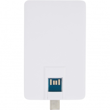 Logotrade reklaminės dovanos nuotrauka: Duo plonas 32 GB USB diskas su Type-C ir USB-A 3.0