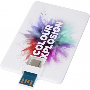 Logotrade firminės dovanos nuotrauka: Duo plonas 64 GB USB diskas su Type-C ir USB-A 3.0