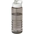 H2O Active® Eco Treble 750 ml sportinis buteliukas su snapeliu su dangteliu , Medžio anglis / balta