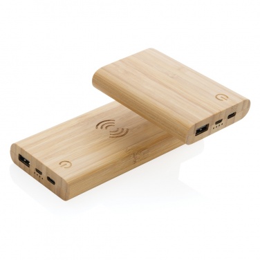 Logotrade verslo dovanos nuotrauka: Bamboo 8.000 mAh 5W belaidis maitinimo blokas