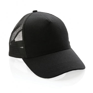 Logotrade reklaminiai produktai nuotrauka: Impact AWARE™ Brushed rctton 5 panel trucker cap, 190gr