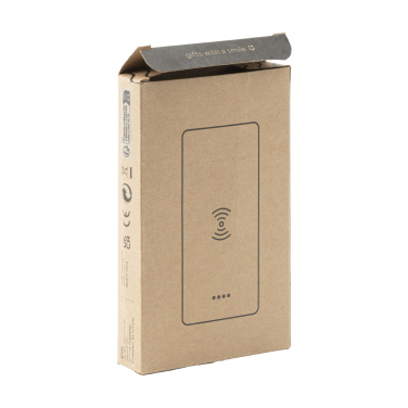 Logotrade dovana nuotrauka: Bamboo 8000 Wireless Powerbank belaidis įkroviklis