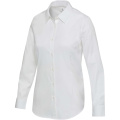 Citrino spalvos twill moteriški marškiniai, Balta