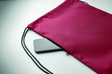 Logotrade verslo dovanos nuotrauka: Raišteliu užtraukiamas krepšys iš 420D RPET audinio