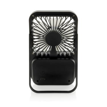 Logotrade dovana nuotrauka: „Aervina RCS“ perdirbto plastiko įkraunamas stalo ventiliatorius