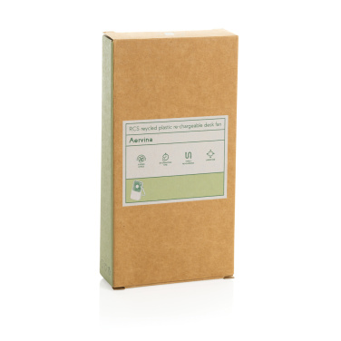 Logotrade verslo dovanos nuotrauka: „Aervina RCS“ perdirbto plastiko įkraunamas stalo ventiliatorius