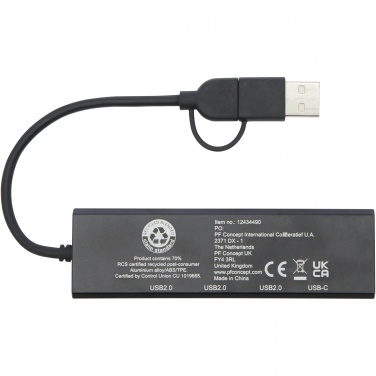 : Rise RCS pārstrādāta alumīnija USB 2.0 centrmezgls