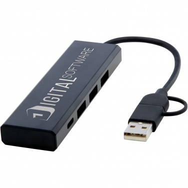 Logotrade Ideja dāvanas foto: Rise RCS pārstrādāta alumīnija USB 2.0 centrmezgls