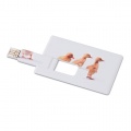 Kredītkarte. USB zibatmiņa 16 GB, Balts