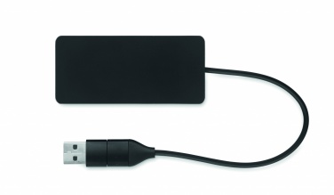 : 3 portu USB centrmezgls ar 20 cm kabeli