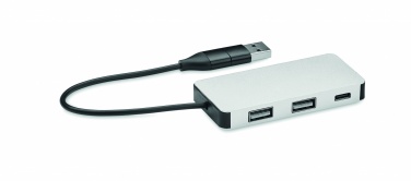 : 3 portu USB centrmezgls ar 20 cm kabeli