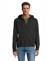 SPIKE MEN ZIP HOODIE SWEAT, Melns