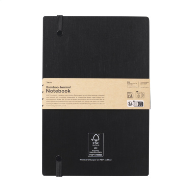 Logotrade Ideja dāvanas foto: Bamboo Journal Naked Spine Paper Notebook Black A5