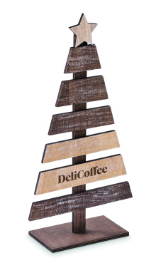 Logotrade ziemassvētku dāvanas foto: Koka Ziemassvētku eglīte
