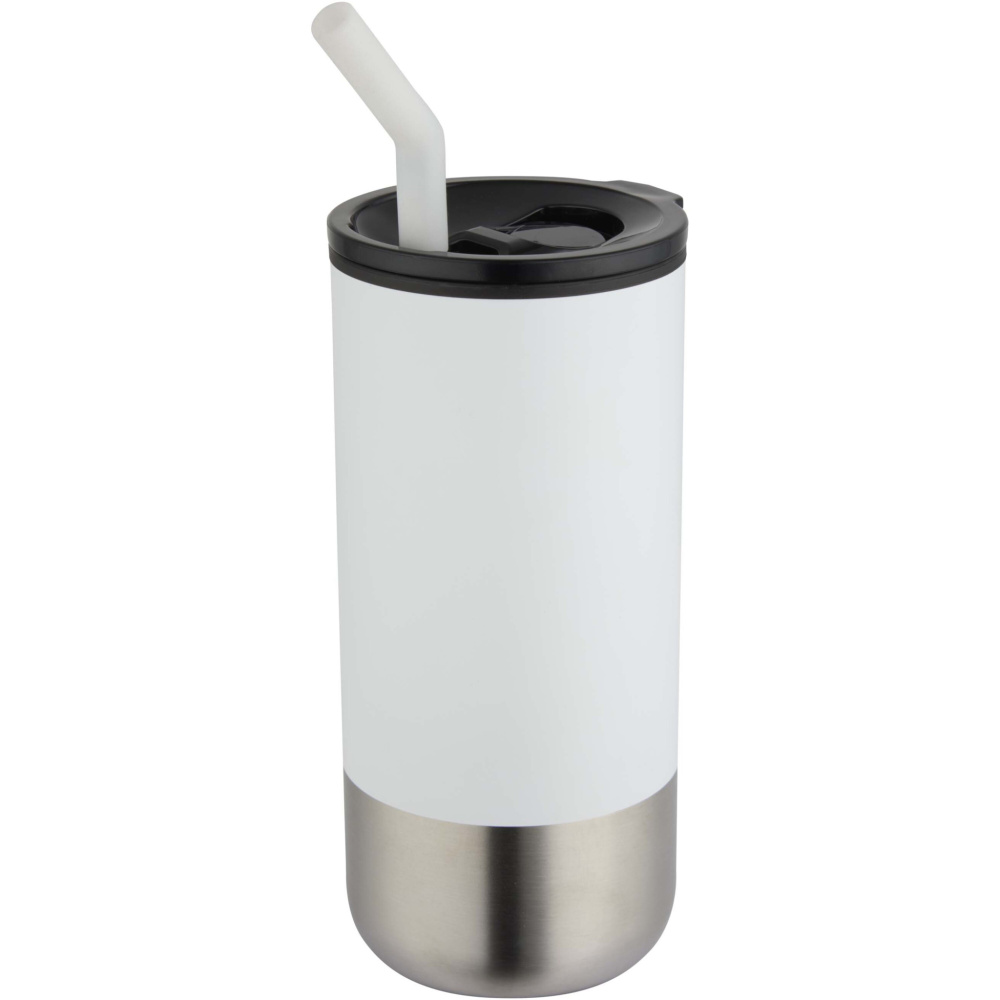 Logotrade biznesa dāvanas foto: Grayson 480 ml RCS pārstrādāta termokrūze ar salmiņu