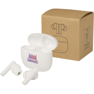 Logotrade logo dāvanas foto: Alterf pārstrādātas plastmasas patiesi bezvadu Bluetooth® austiņas ar silikona ausu uzgaļiem