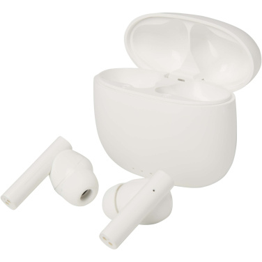 Logotrade logo dāvanas foto: Alterf pārstrādātas plastmasas patiesi bezvadu Bluetooth® austiņas ar silikona ausu uzgaļiem