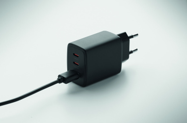 Logotrade biznesa dāvanas foto: ES 2 polu sienas adapteris/lādētājs