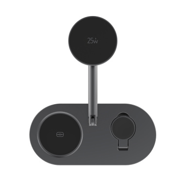 Logotrade korporatīvās dāvanas foto: Quantum RCS īpaši ātrs 25 W magnētiskais galda bezvadu lādētājs
