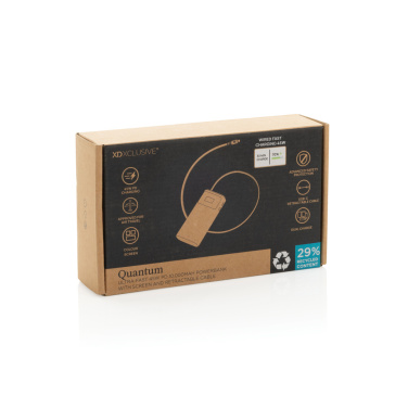 Logotrade biznesa dāvanas foto: Quantum RCS īpaši ātra PD45W 10.000mAh pārnēsājamā baterija ar ekrānu