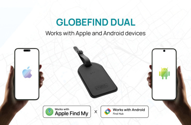 Logotrade ziemassvētku dāvanas foto: Globefind Dual RCS bagāžas birka ar atrašanās vietas noteikšanas funkciju visā pasaulē