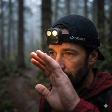 Logotrade ziemassvētku dāvanas foto: Gear X RCS rPlastmasas galvas lukturītis ar kustības sensoru