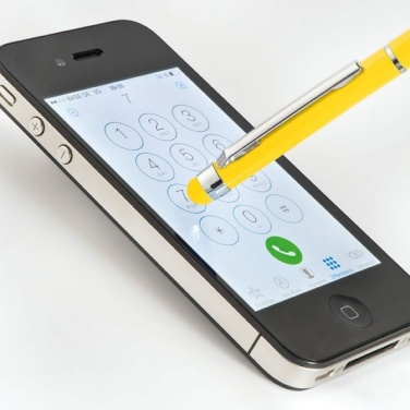 Лого трейд pекламные cувениры фото: Ручка шариковая с сенсорным стилусом "Новый Орлеан" цвет желтый