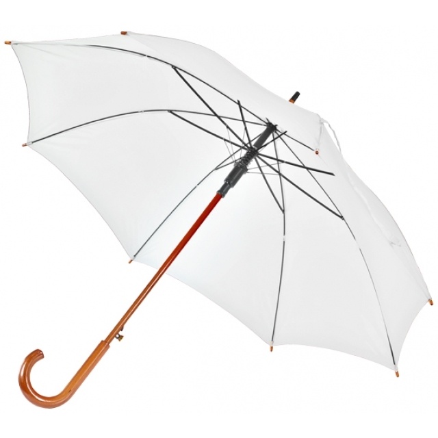 Логотрейд pекламные продукты картинка: Автоматический зонт Nancy, белый