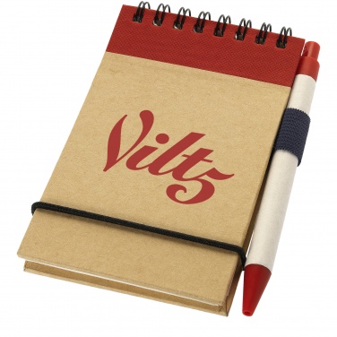 Логотрейд бизнес-подарки картинка: Блокнот Zuse с ручкой, красный