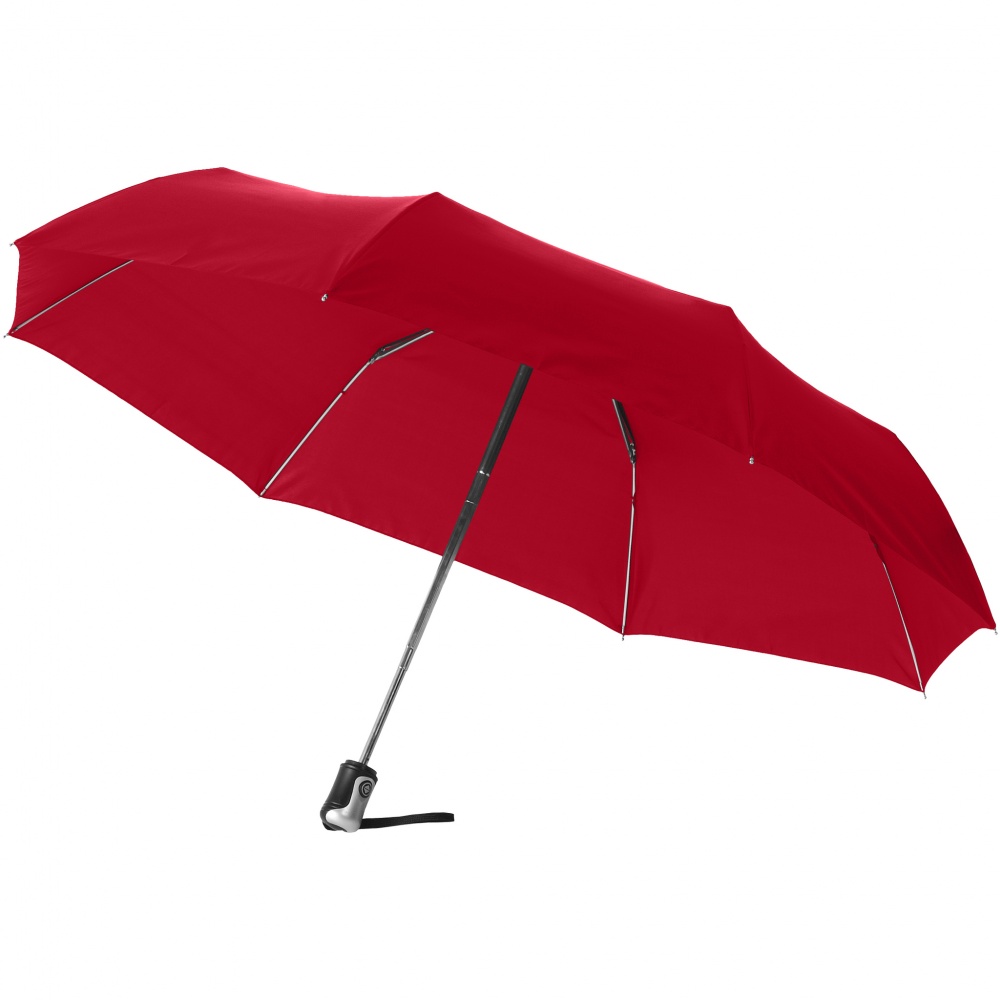 Лого трейд pекламные cувениры фото: Зонт Alex трехсекционный автоматический 21,5", красный