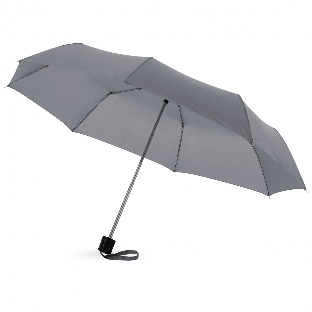 Лого трейд pекламные подарки фото: Зонт Ida трехсекционный 21,5", серый