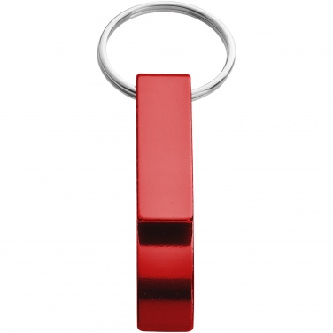 Лого трейд бизнес-подарки фото: Алюминиевый брелок-открывалка, красный