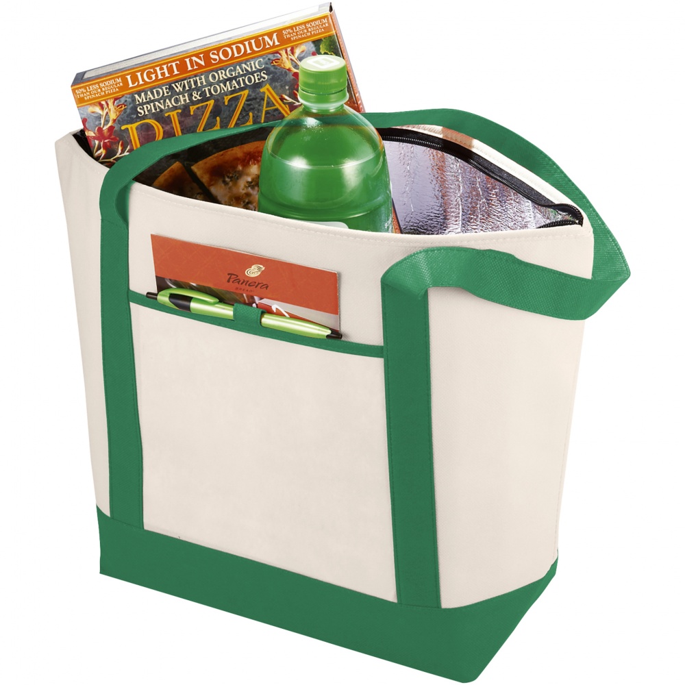 Лого трейд pекламные cувениры фото: Нетканая сумка-холодильник Lighthouse, зелёная