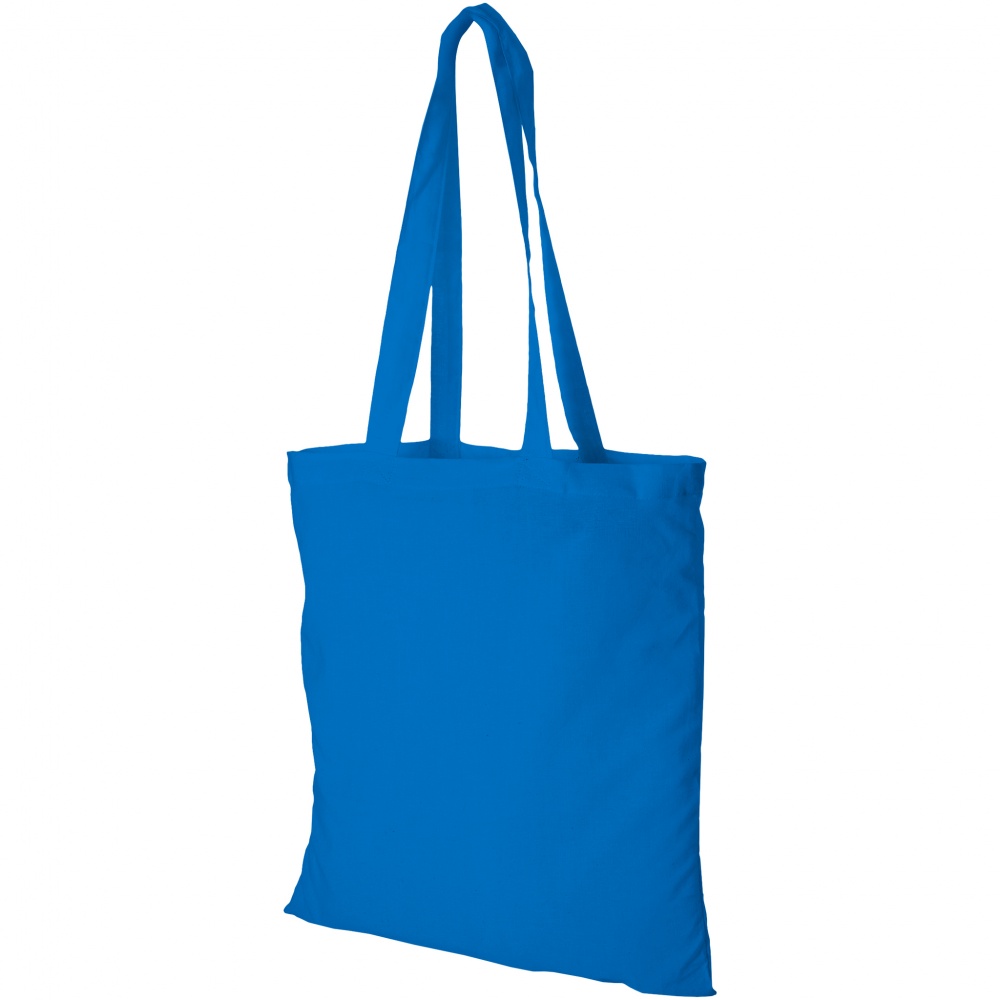 Лого трейд pекламные cувениры фото: Хлопковая сумка Madras, светло-синяя