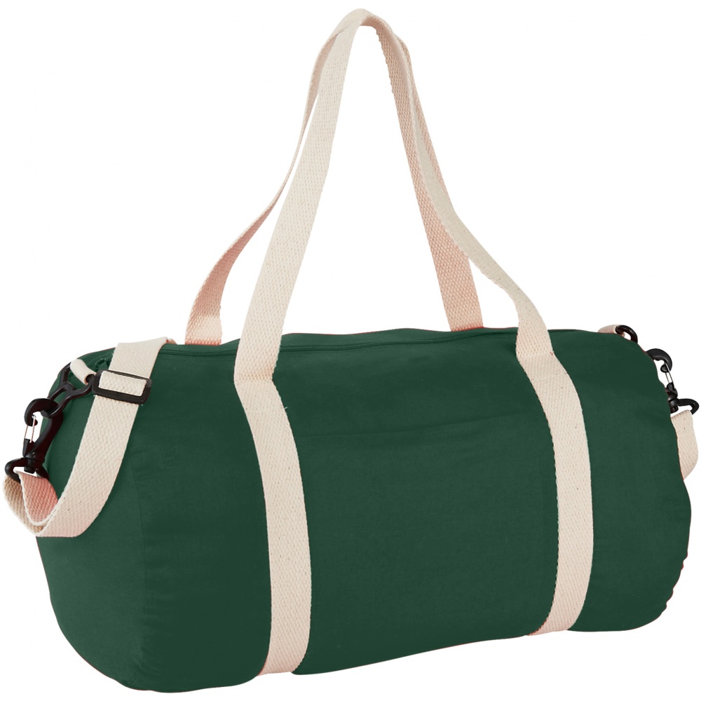 Лого трейд бизнес-подарки фото: Хлопковая сумка Barrel Duffel, зеленый лесной