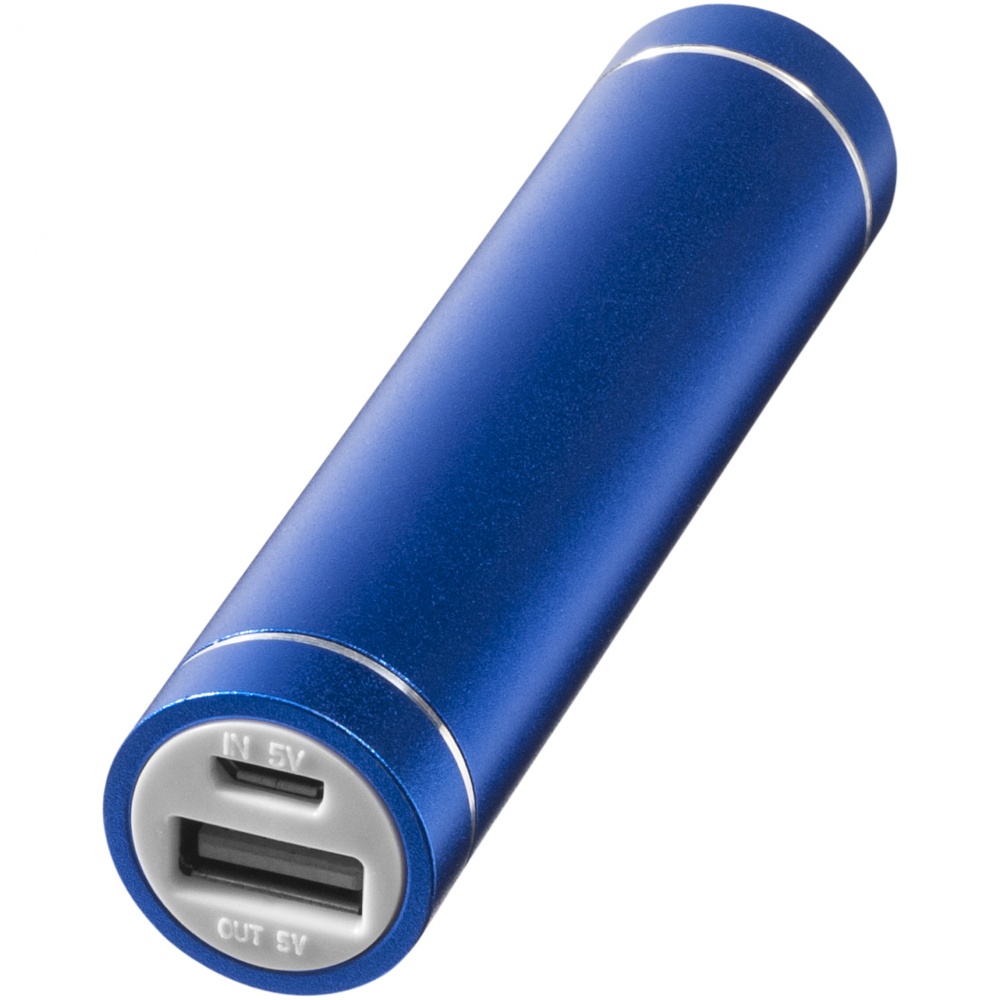 Логотрейд pекламные подарки картинка: Алюминиевое зарядное устройство Bolt 2200 мА/ч, синий